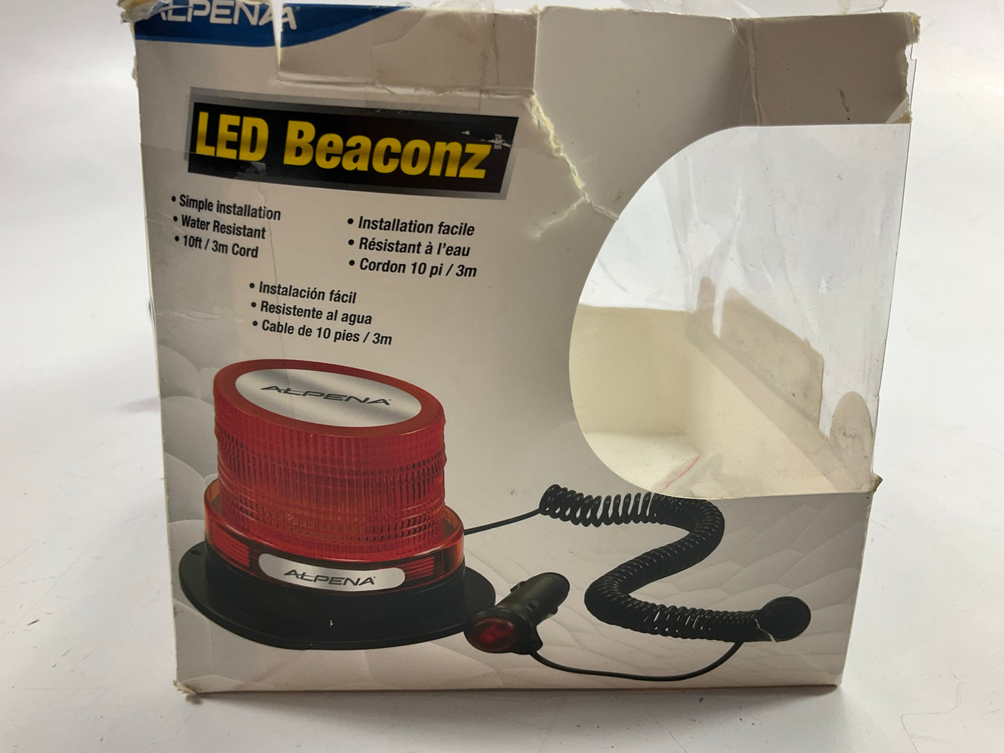 OPEN BOX - Alpena 71738 12V LED Magnetic Mount Strobe Safety Beacon Light Lamp