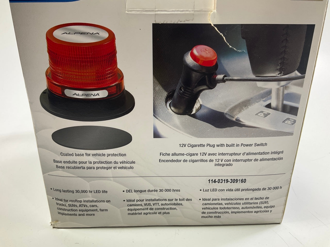 Alpena 71738 Plug & Play LED Magnetic Mount, Strobing Safety Strobe Beacon Light