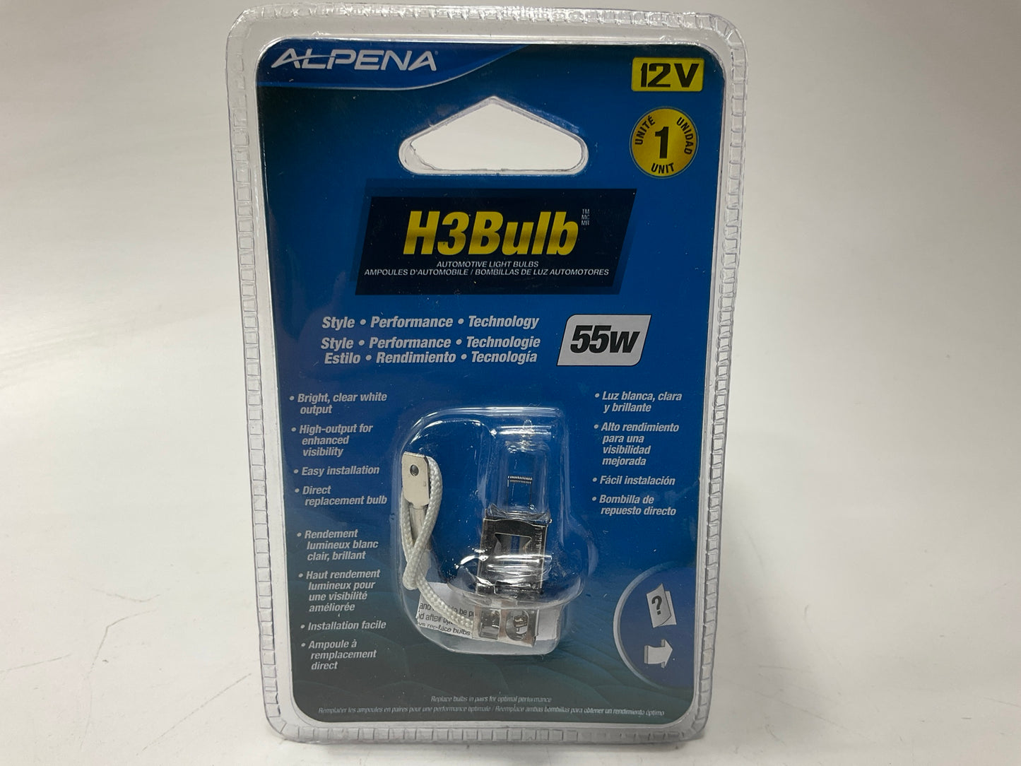 Alpena 71903 H3 Bulb Blue 55 Watt Replacement Light Bulb