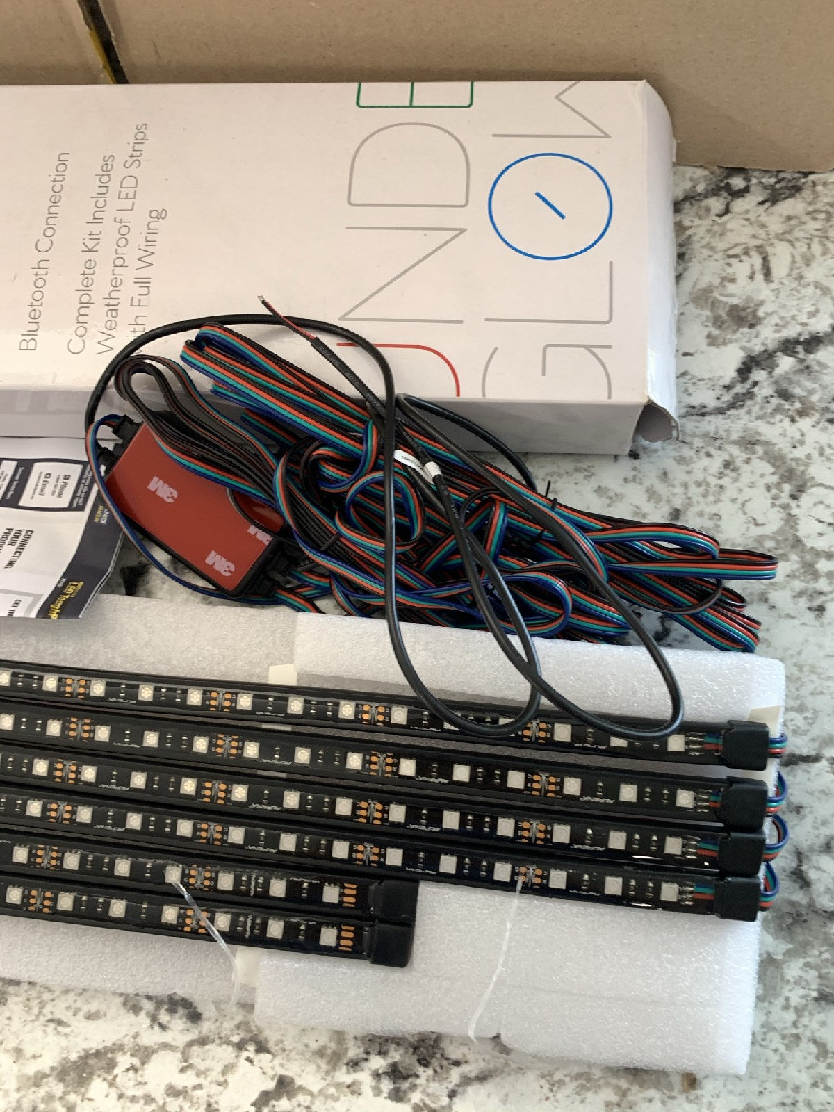 Alpena 77048 UnderGlowz RGB LED Smart Light Strip Kit, 136'', Bluetooth Control