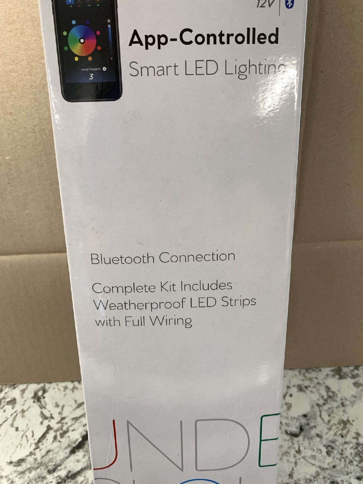 Alpena 77048 UnderGlowz RGB LED Smart Light Strip Kit, 136'', Bluetooth Control