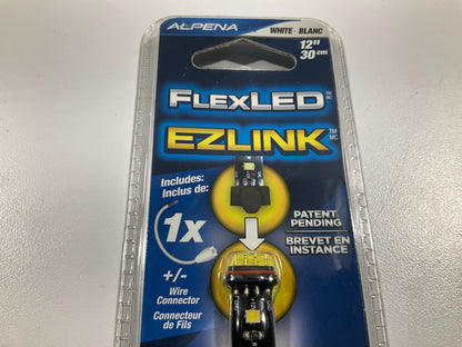 Alpena 77073 LED Flex Light Strip Kit 12'', White, 12V 18 LEDs, W/ Wire Connector