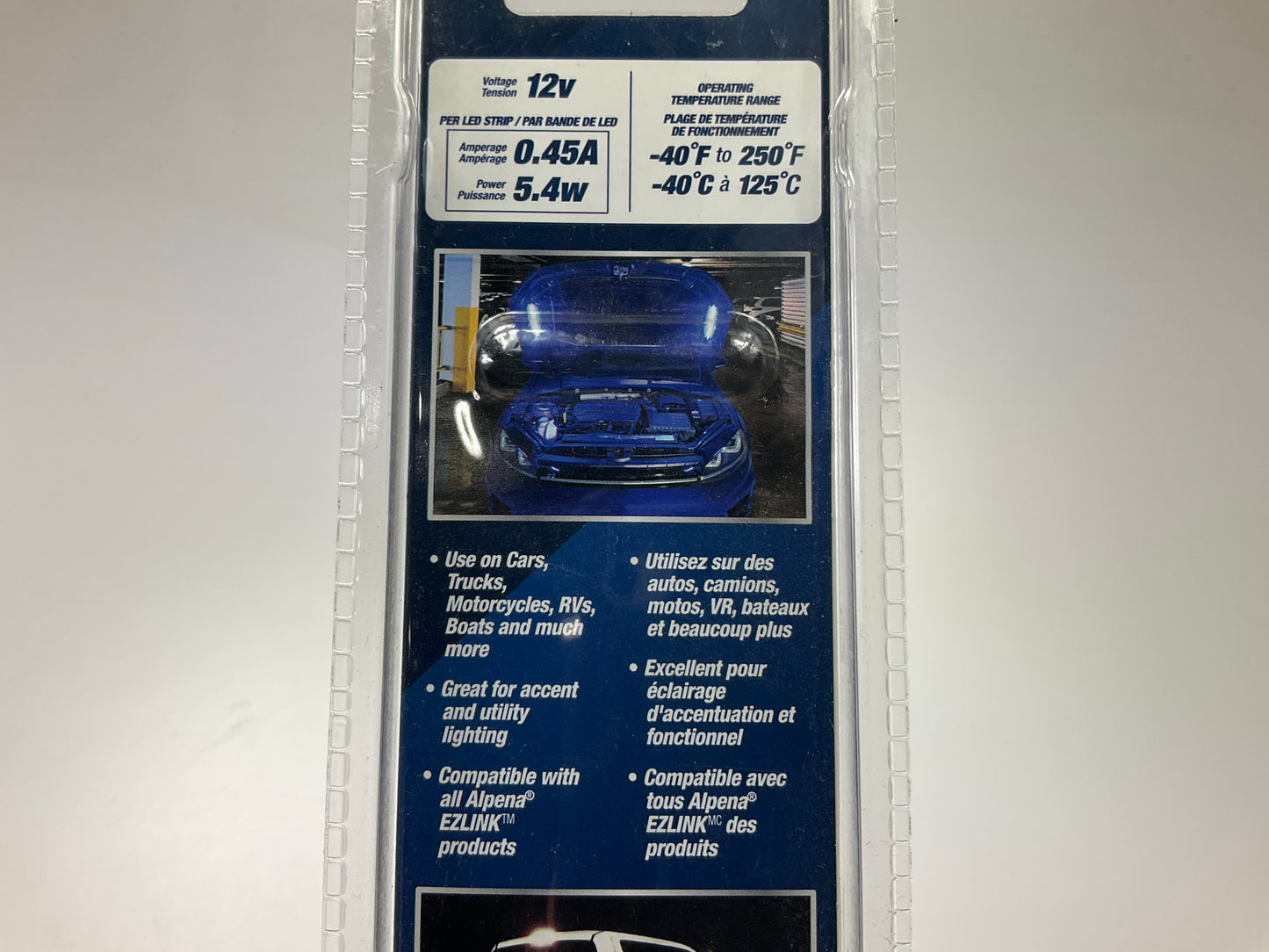 ALPENA 77079 MAX EZLINK, Blue Lights, 12'' Extension LED Light Strip