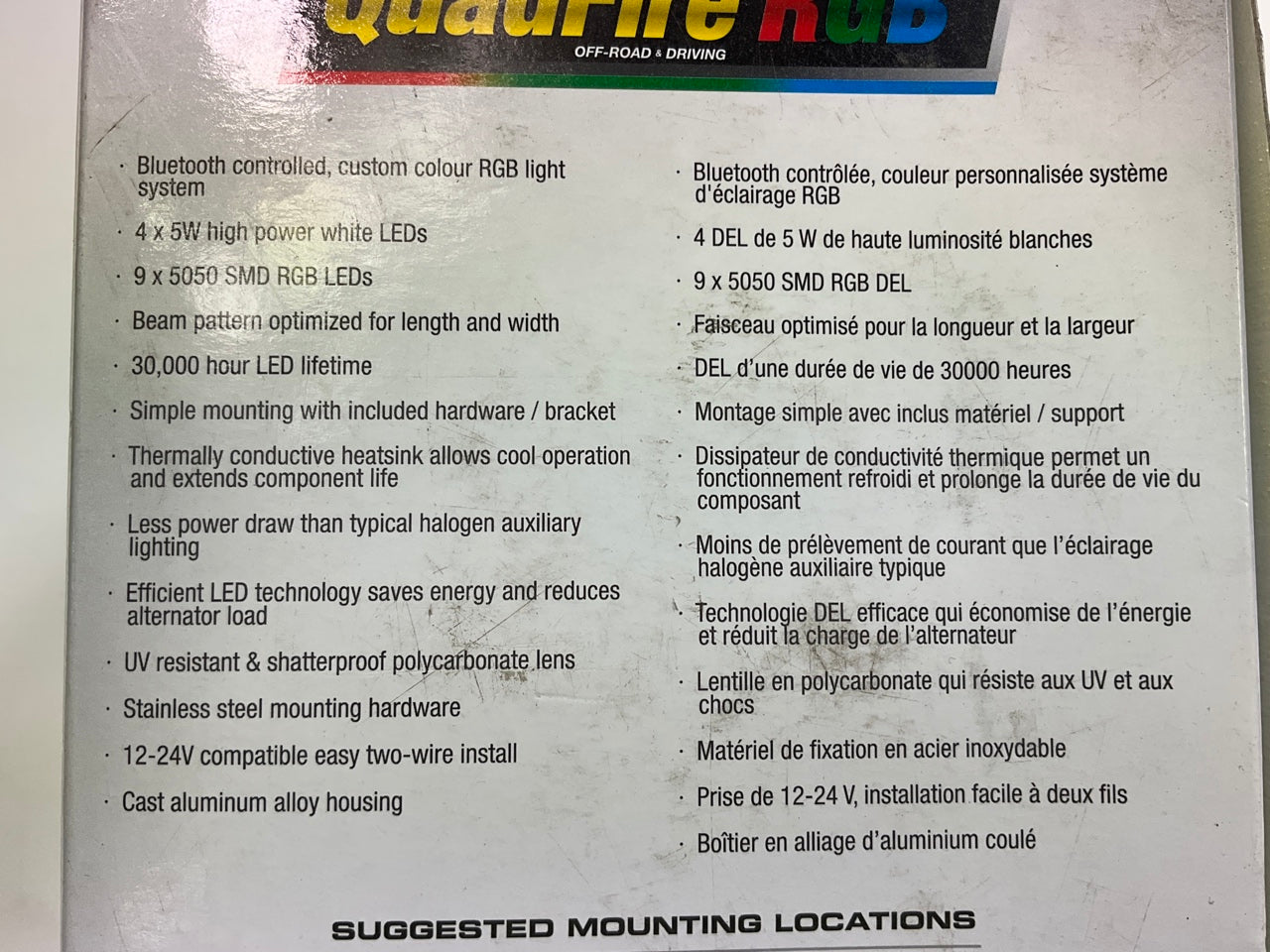 (2) Alpena 77087 QuadFire RGB Bluetooth App Controlled RGB & White LED Pod Light