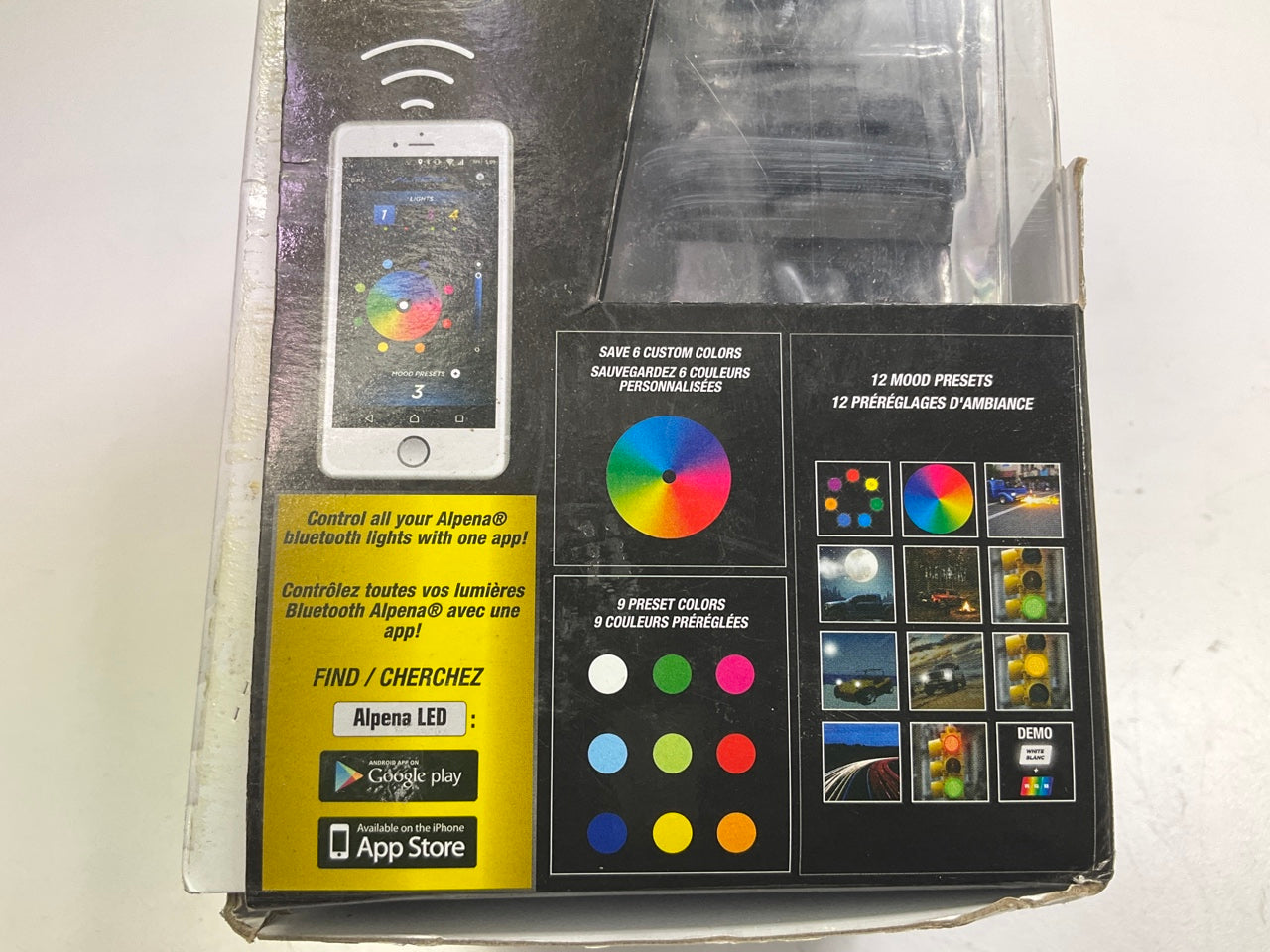 (2) Alpena 77087 QuadFire RGB Bluetooth App Controlled RGB & White LED Pod Light