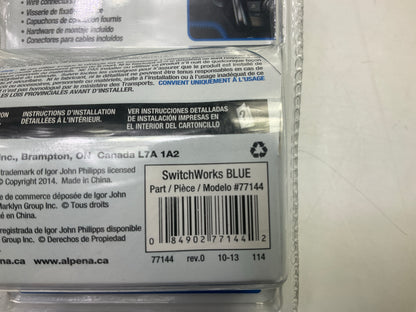 Alpena 77144 Switchworks On & Off Rocker Switch, Blue