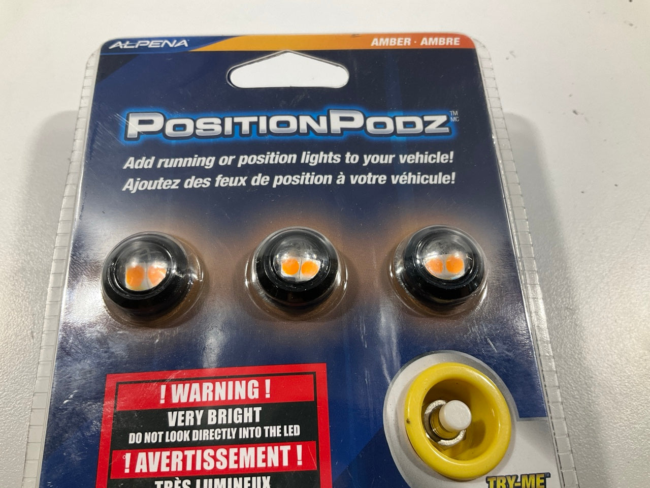 Alpena 77162 PositionPodz AMBER LED Marker Light For Rooftop And Grille 3 PCS