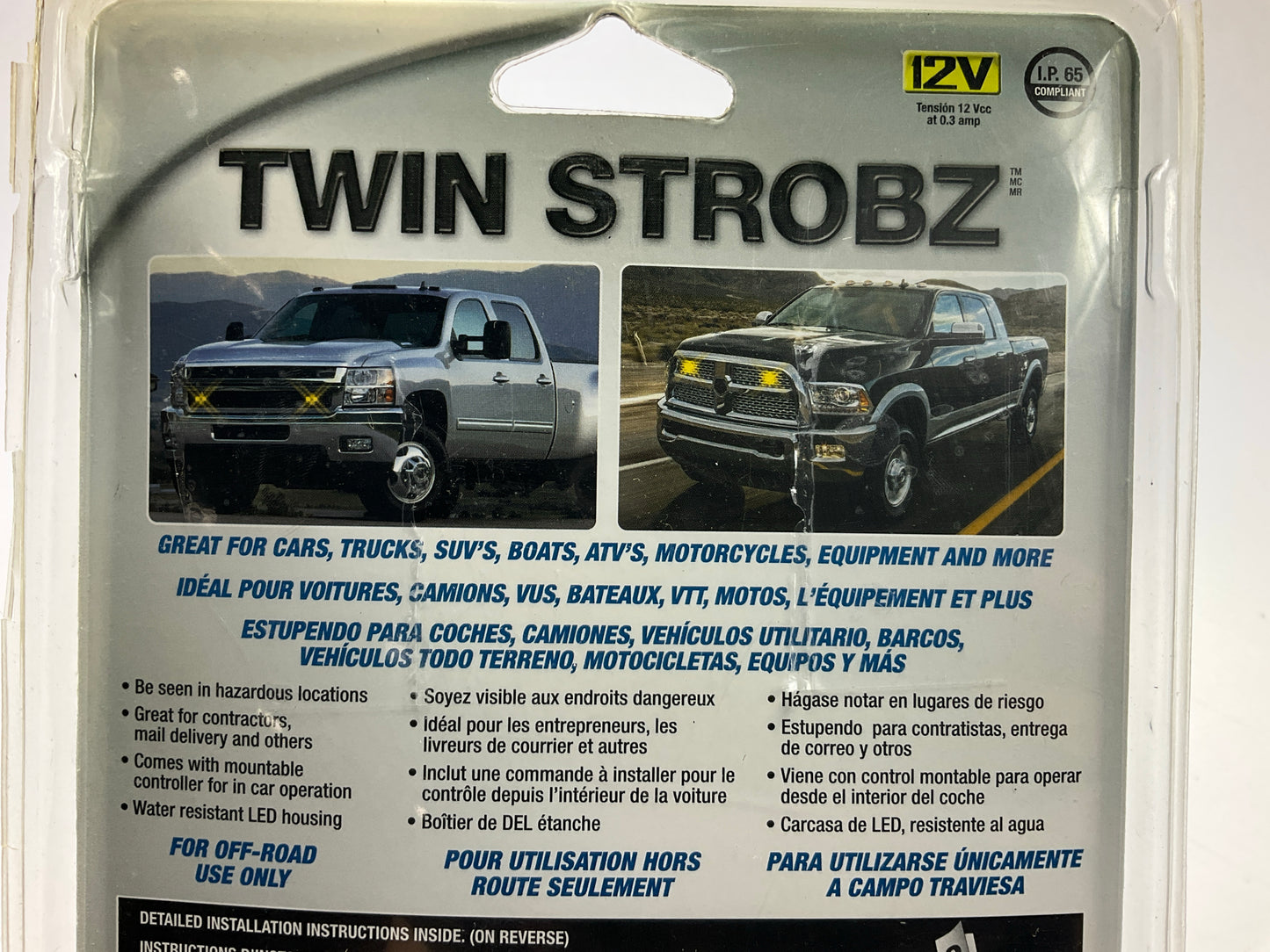 Alpena 77234 Twin Strobz Wired Safety Strobe Light Kit - Amber