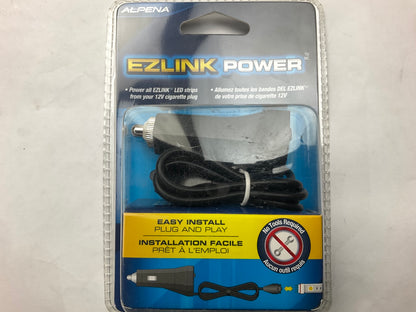 Alpena 77809 EZLINK Power 12V Power Source Cig. Plug For EZLINK LED Light Strips