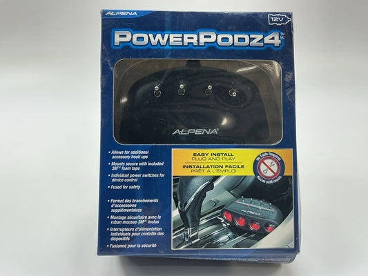 Alpena 78043 2V Cigarette Lighter Power Plug Power Port Splitter With 4 Ports