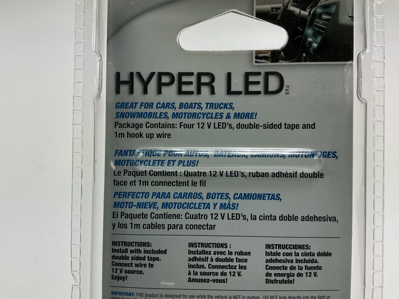 Alpena 78216 HYPER LED Blue Super Bright Glow 12v 4 Pack