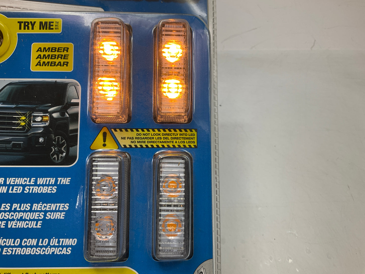 Alpena 78304 Amber Quad Slimstrobe - AMBER - 3 Flash Patterns Strobe Light Lamp