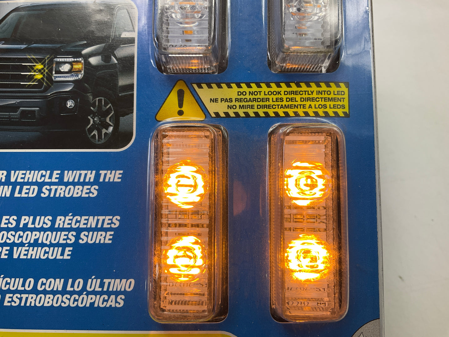 Alpena 78304 Amber Quad Slimstrobe - AMBER - 3 Flash Patterns Strobe Light Lamp