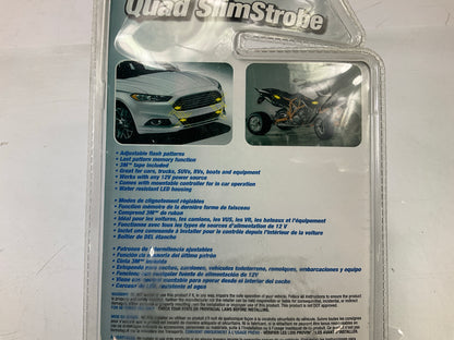 Alpena 78304 Amber Quad Slimstrobe - AMBER - 3 Flash Patterns Strobe Light Lamp