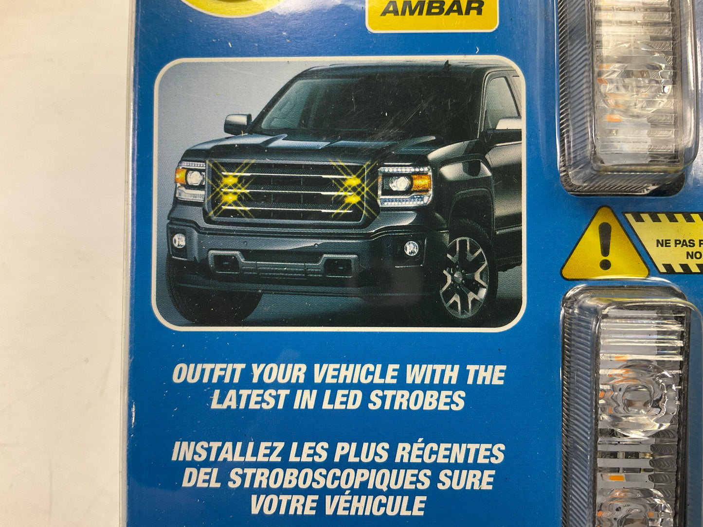 Alpena 78304 Amber Quad Slimstrobe - AMBER - 3 Flash Patterns Strobe Light Lamp