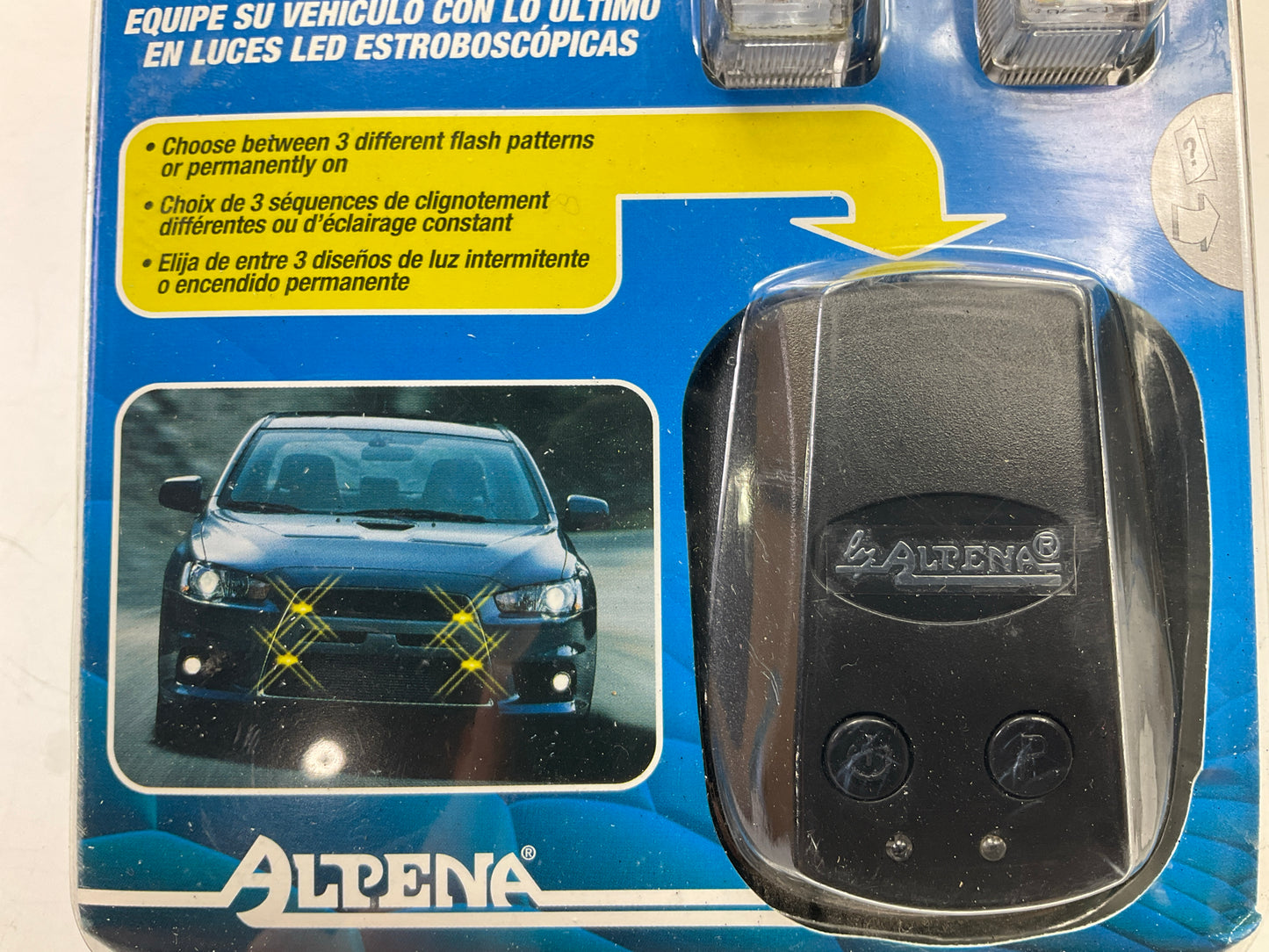 Alpena 78304 Amber Quad Slimstrobe - AMBER - 3 Flash Patterns Strobe Light Lamp