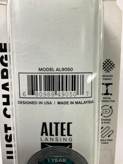 Altec Lansing AL9050 10ft Braided Fabric USB-C To USB Cord Charging Cable