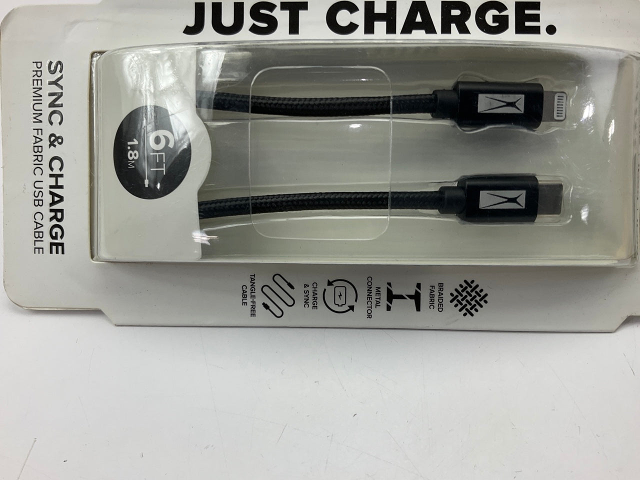 Altec Lansing AL9165 6ft Lightning To USB Braided Fabric Charger Cord