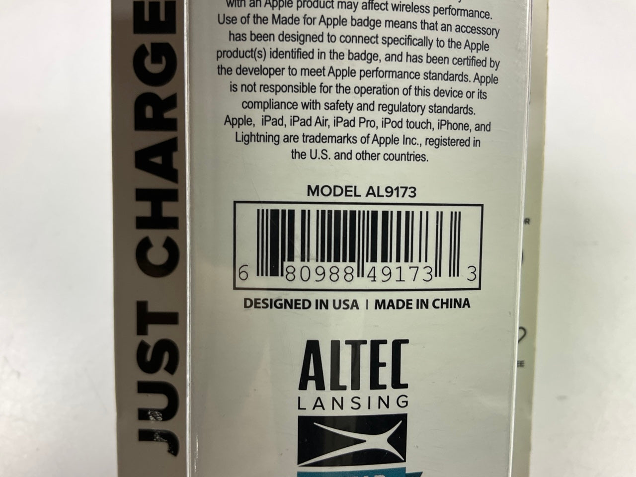 Altec Lansing 10-ft. Braided Fabric Charging Cable For Iphone Ipad To USB-C