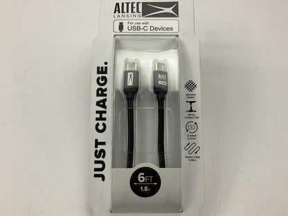 Altec Lansing AL9326 6ft USB-C To USB-C Fabric Charging Cable