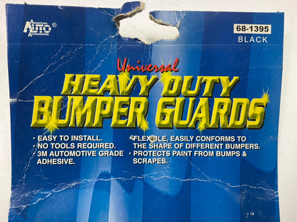 American Auto 68-1395 Adhesive Heavy Duty Bumper Guard Strips Black & Chrome