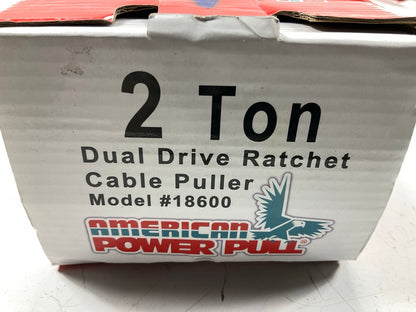 American Power Pull 18600 2 Ton Dual Drive Ratchet Cable Puller