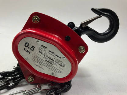 American Power Pull 405 Manual Lift Chain Hoist 1/2 Ton, 10 Feet Height