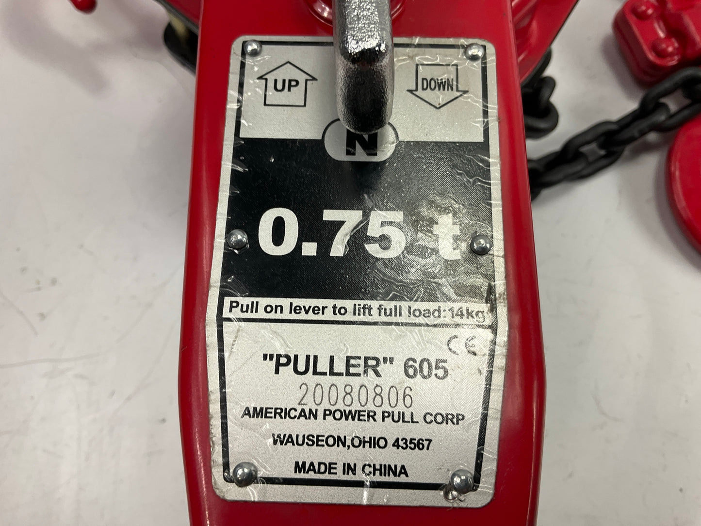 American Power Pull 605 Chain Puller, 3/4-Ton