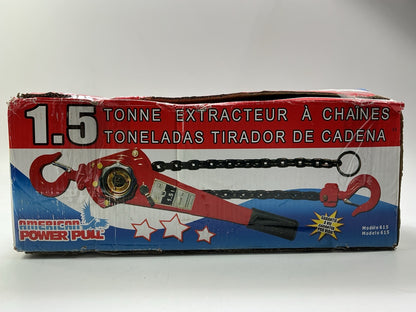 American Power Pull 615 1.5 Ton Chain Puller W/thick Steel Construction