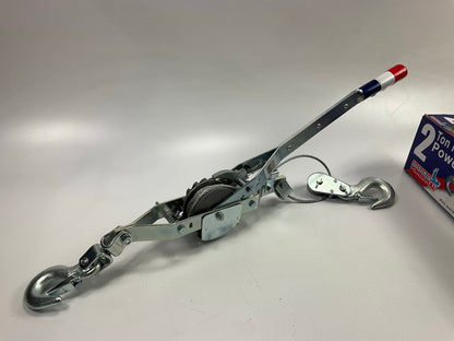 American Power 72A - 2 Ton Cable Puller Steel Ratchet Come Along, Made In USA
