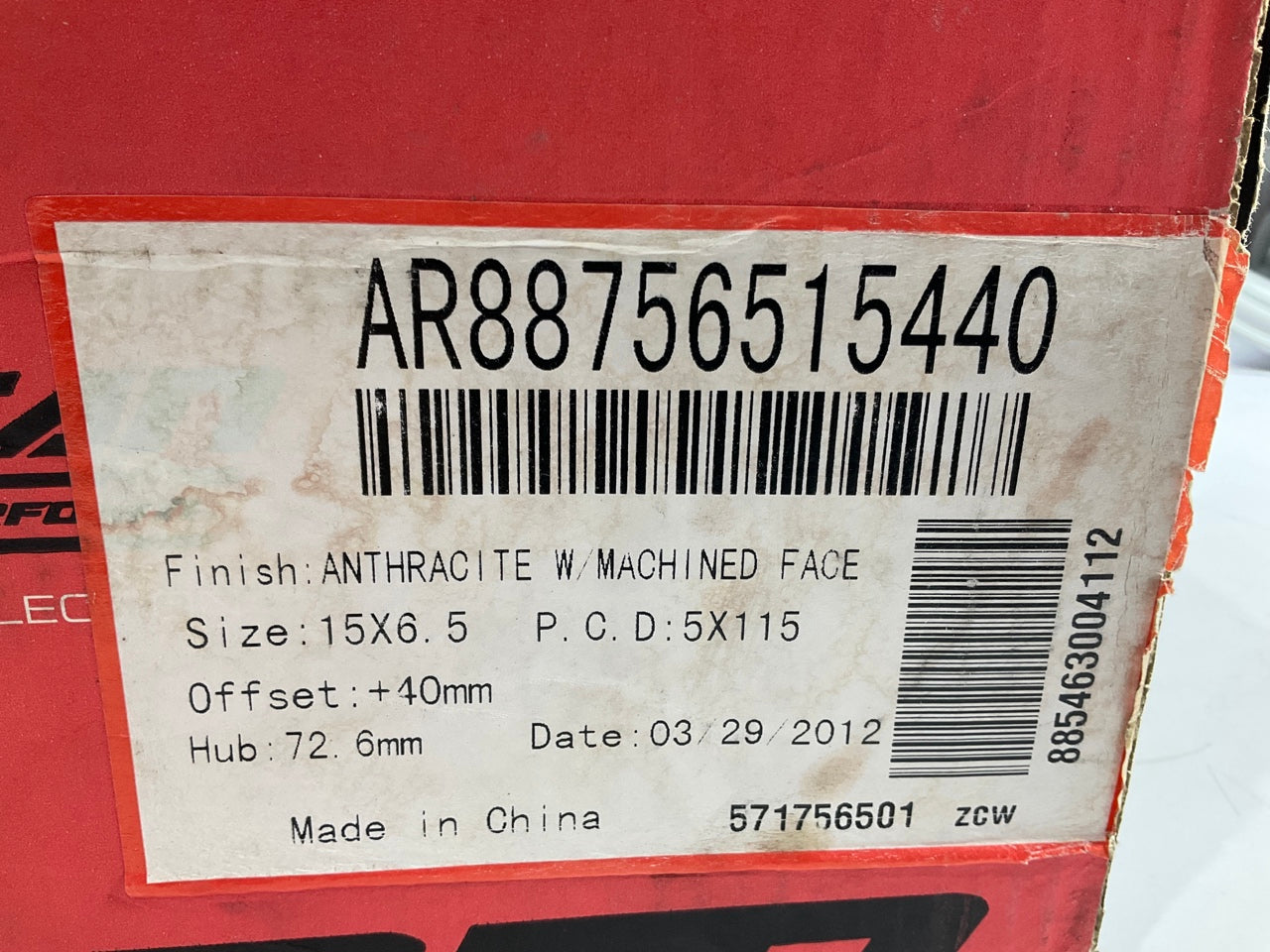 American Racing AR887 887 Machined Custom Rim Wheel 15x6.5 5x115 Anthracite