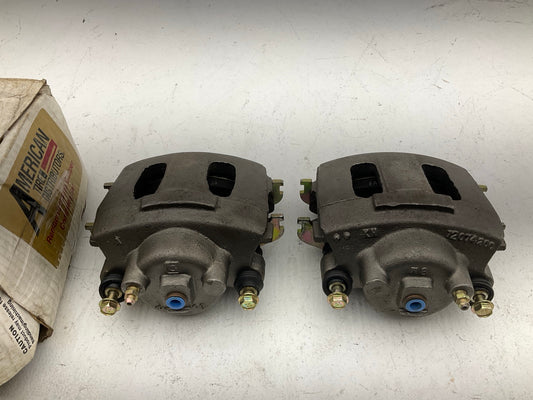 REMAN. American 530001 Front Brake Caliper Set, Loaded With Pads