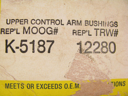 Amgauge K-5187  FRONT UPPER Suspension Control Arm Bushings