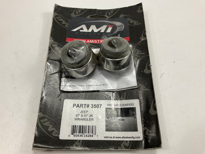 AMI 3507 Chrome Windshield Bumpers (2 PACK) For 1997-2007 Jeep Wrangler