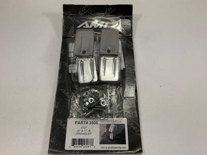 AMI 3508 Hood Latch Chrome Aluminum Set For 2007-2018 Jeep Wrangler