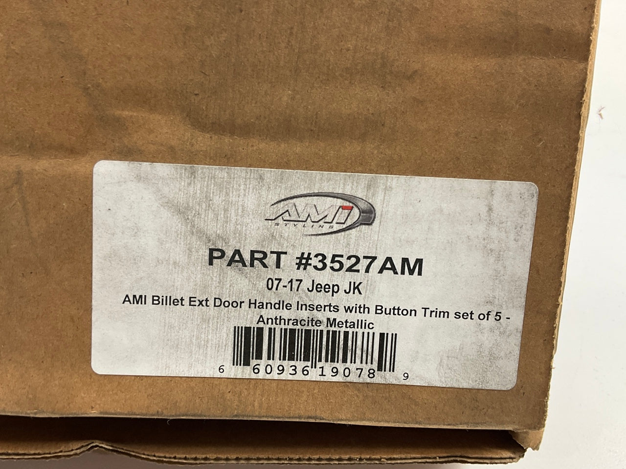AMI 3527AM Anthracite Metallic Billet Exterior Door Handle Inserts - PACK OF 5