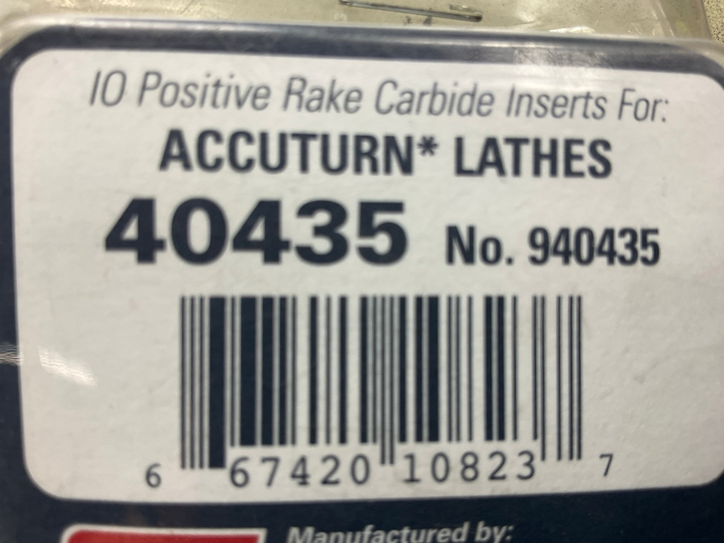Ammco 40435 Carbide Insert, Positive Rake For ACCUTURN Lathes - 10 PACK