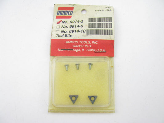 PACK OF 2 - Ammco 6914-2 Cutting Edge Brake Lathe Neg Rake Bits