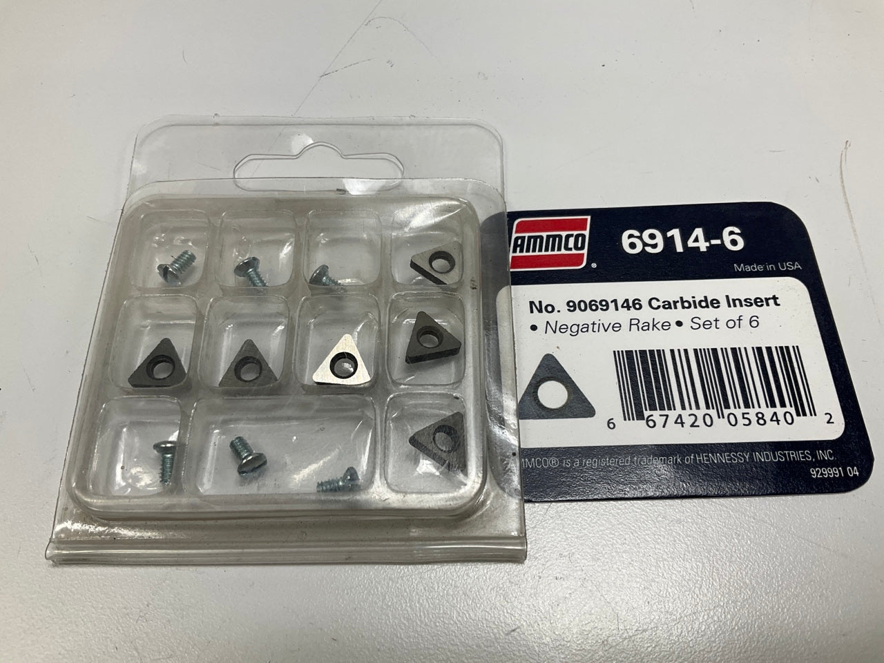 Ammco 6914-6 Negative Rake Carbide Insert (6 Pack)