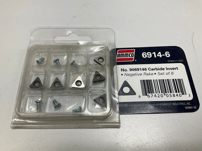 Ammco 6914-6 Negative Rake Carbide Insert (6 Pack)