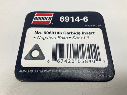 Ammco 6914-6 Negative Rake Carbide Insert (6 Pack)