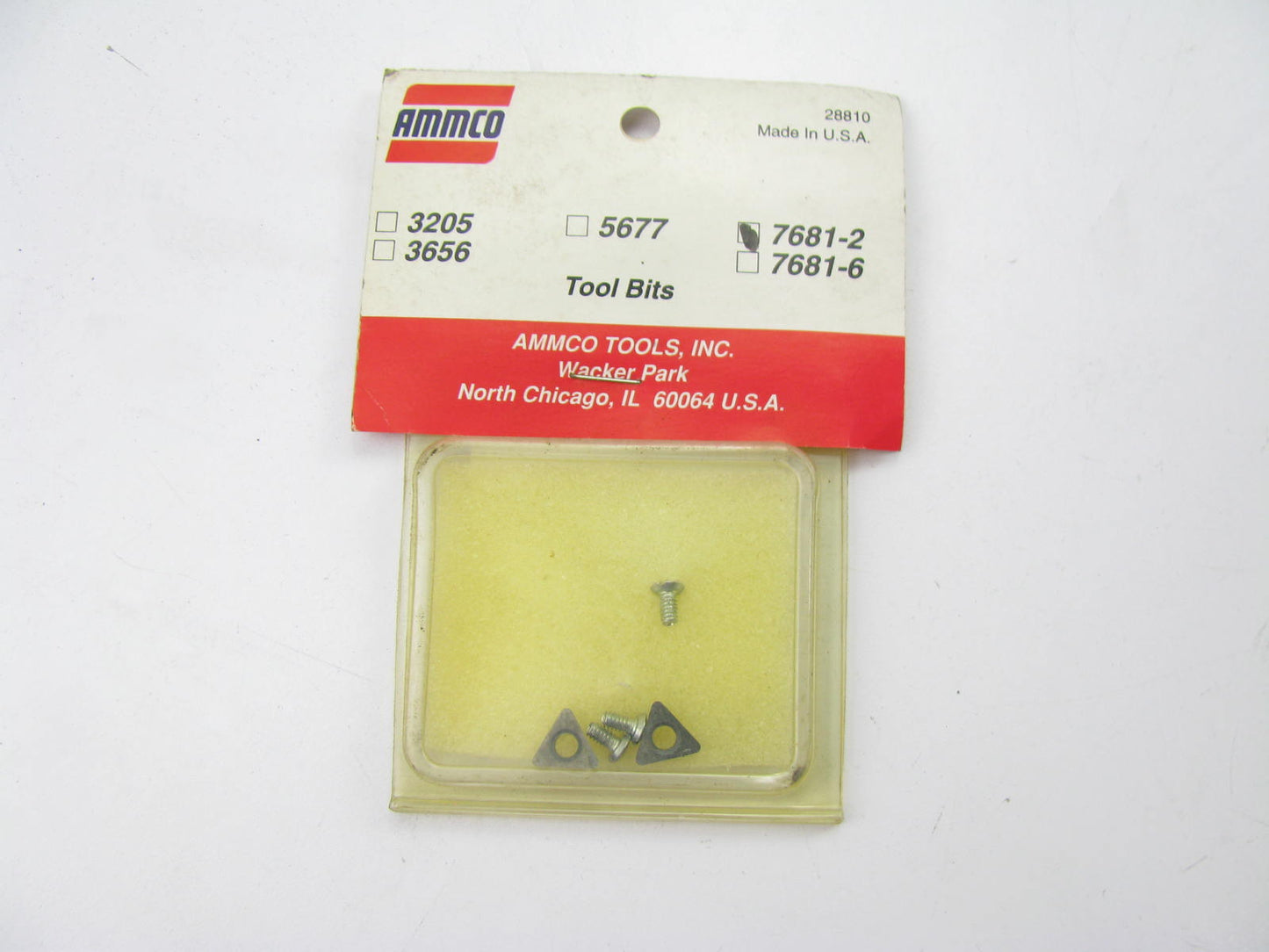 PACK OF 2 Ammco 7681 Positive Rake Carbide Insert Bits - Brake Lathe 4000 7000