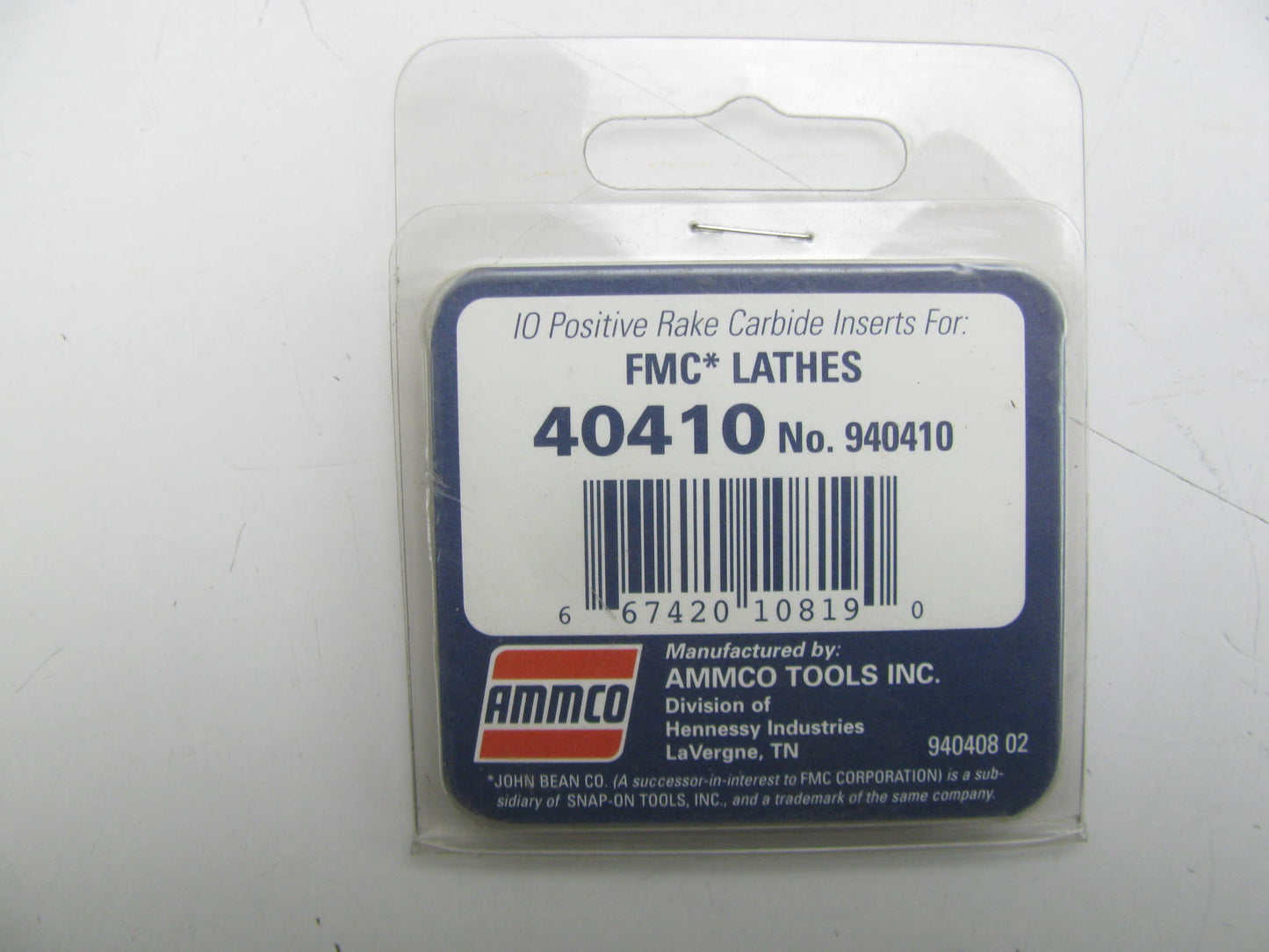 (10) New Ammco 940410 Positive Rake Carbide Bit For FMC Lathes