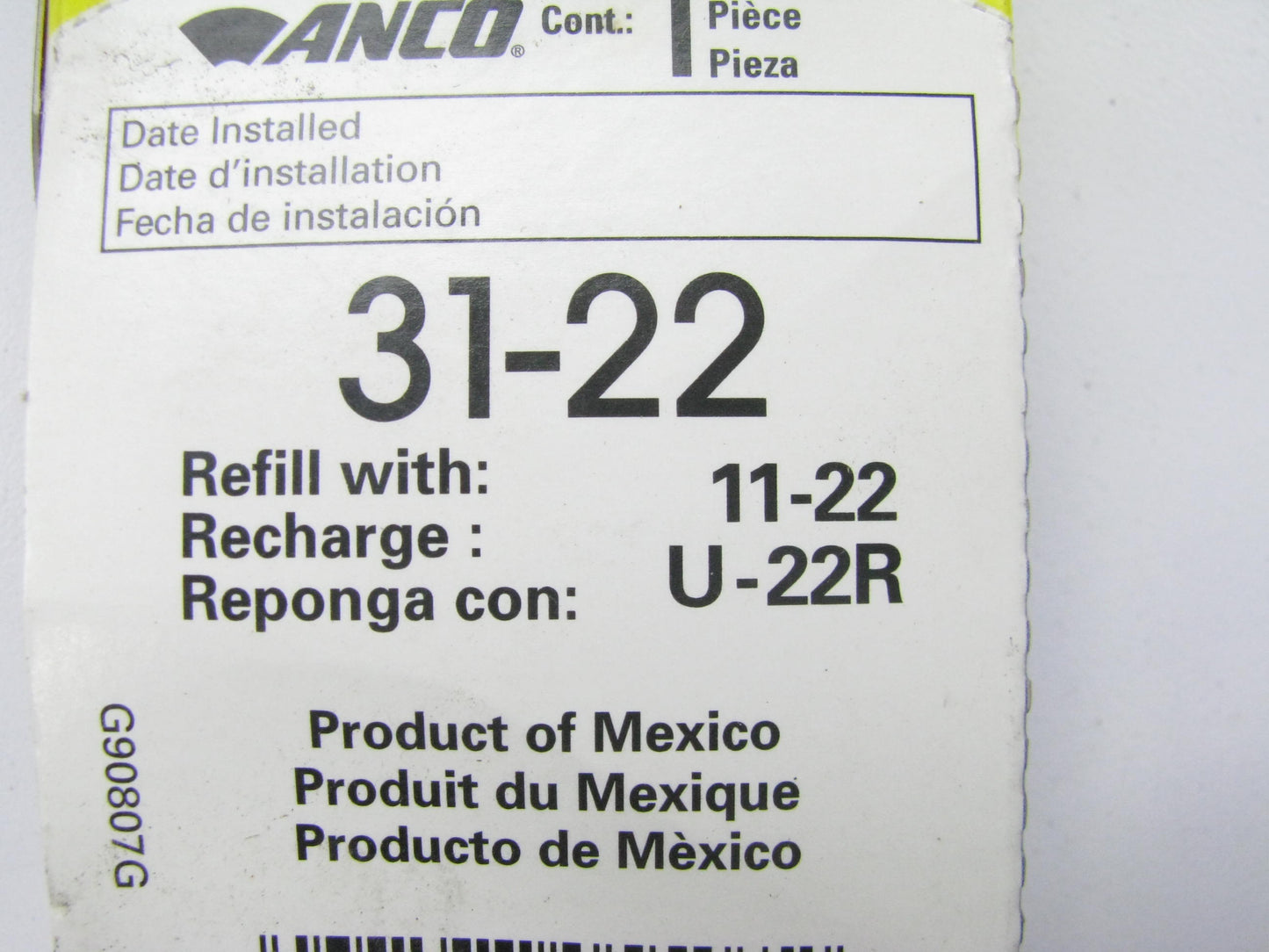 Anco 31-22 31 Series Windshield Wiper Blade - 22'' Long