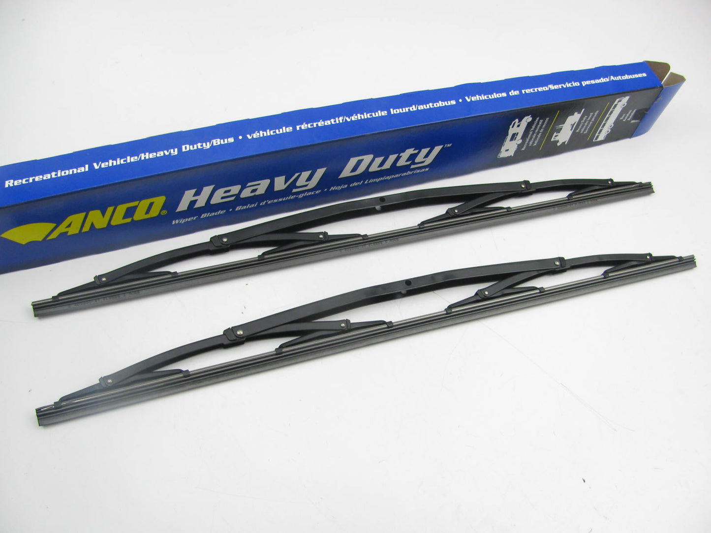 (2) Anco 50-22 Heavy Duty Windshield Wiper Blade - 22'' - PAIR OF WIPER BLADES