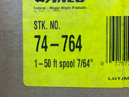 50 FEET Anco 74-764 Windshield Washer Hose Wet Arm Tubing, Rubber, Black, 7/64''