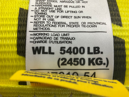 Ancra 43795-11-30 Ratchet Tie Down Strap  4'' X 30' Winch Strap, Limit: 5,400 Lbs