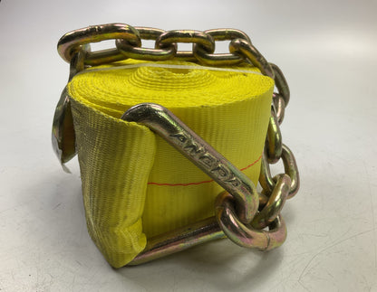 Ancra 43795-15-27 4'' X 27' Flatbed Trailer Winch Tie Down Strap W/ Chain Hook