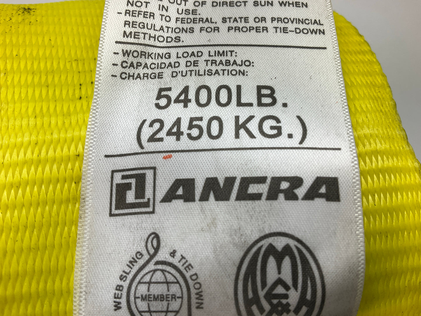 Ancra 43795-15-27 4'' X 27' Flatbed Trailer Winch Tie Down Strap W/ Chain Hook