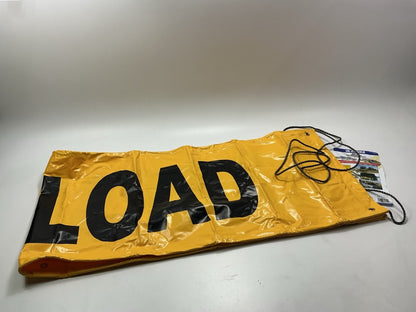 ANCRA 18'' X 84'' Wide/Oversize Load Banner W/ Sewn-in Ropes, Durable Vinyl Fabric